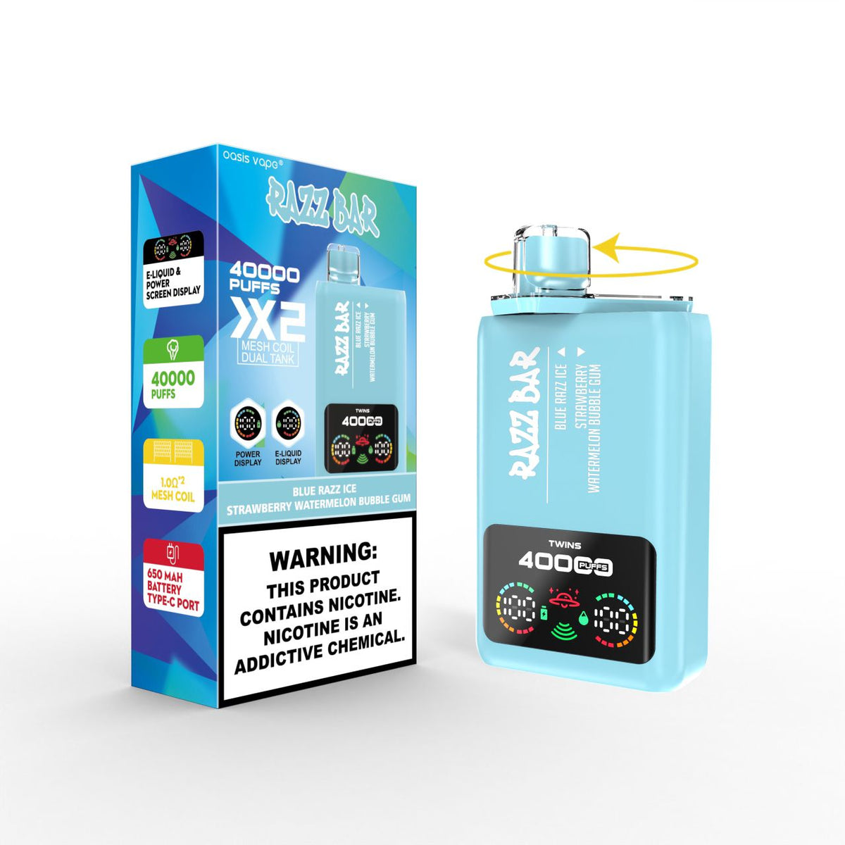 blue razz watermelon vape Foger Switch Pro 30K Pod OMG B-Burst / OMG B-Pop