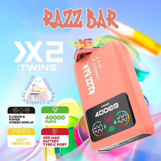 RAZZ BAR 40000 Blueberry Ice & LOVE66 - Vape Double Saveur