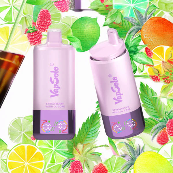 VAPSOLO TRIPLE 60000 - STRAWBERRY VANILLA COKE & BLUEBERRY RASPBERRY & LEMON LIME